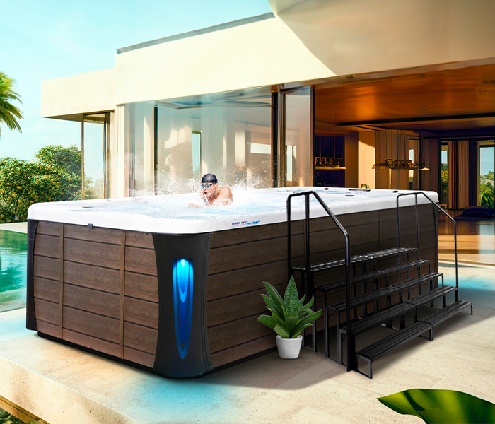 Calspas hot tub being used in a family setting - Coeurdalene